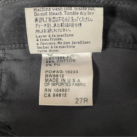 AG Adriano Goldschmied The Legging Super Skinny Velvet Jeans/Leggings - Picture 10 of 13